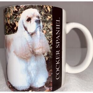 Vtg Cocker Spaniel Coffee Mug 1992 Thailand Xpres Barnara Augella Description